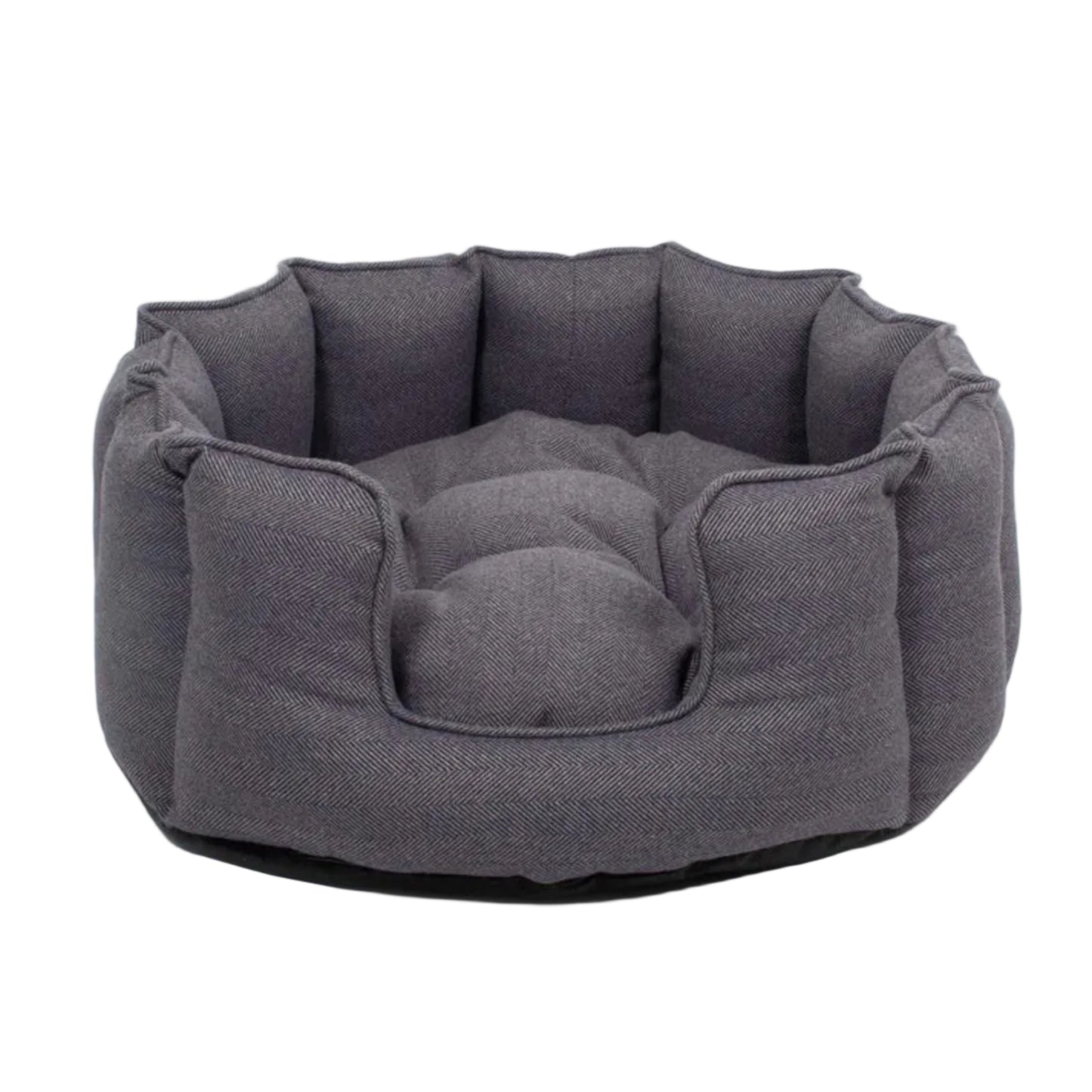 Architectural High-Wall Herringbone Lounge | Premium Tweed Cat Sanctuary