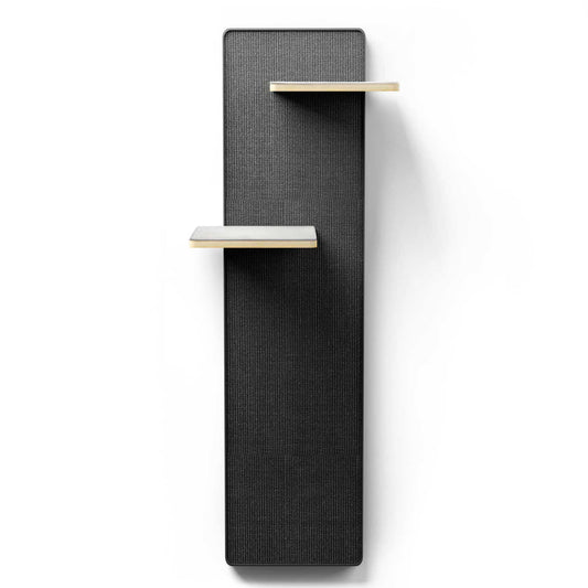 Wall-Mounted Vertical Scratching Station with Two Integrated Resting Platforms