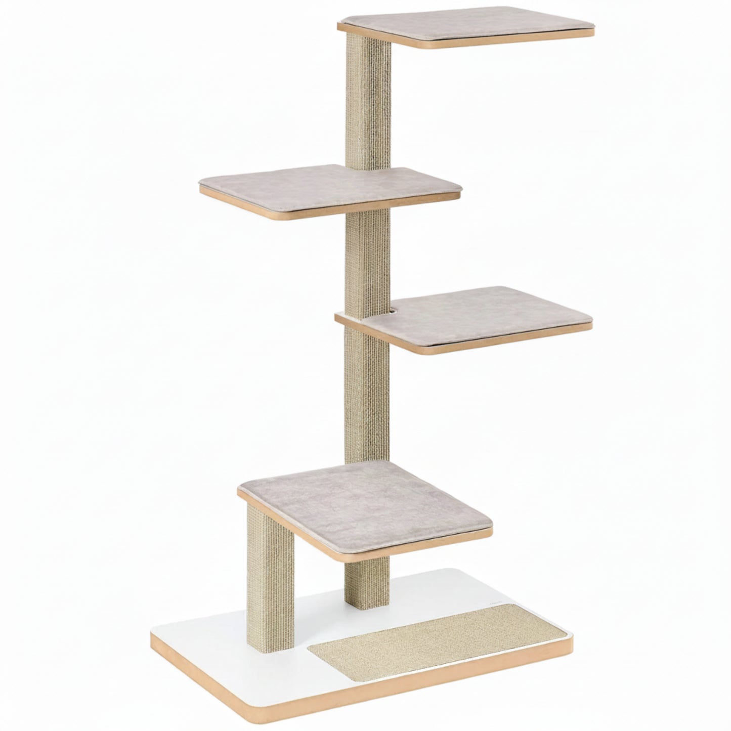Multi-Level Modern Cat Tree with Four Integrated Lounging Platforms