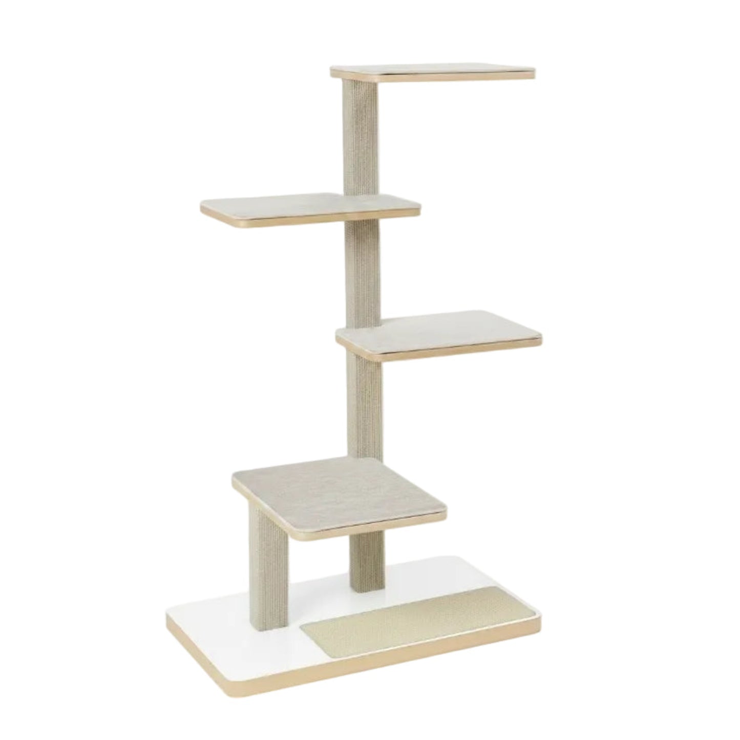 Multi-Level Modern Cat Tree with Four Integrated Lounging Platforms