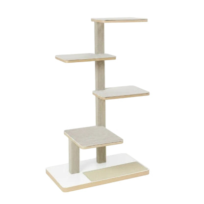 Multi-Level Modern Cat Tree with Four Integrated Lounging Platforms