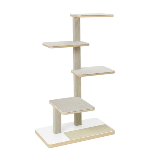 Multi-Level Modern Cat Tree with Four Integrated Lounging Platforms
