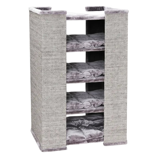 Architectural Wall-Mounted Grand Column | 117cm Heavy-Duty Sisal Station