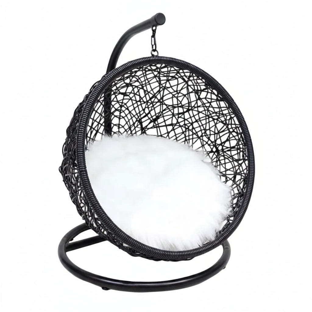 Architectural Felt Cube Nest | Modern Enclosed Geometric Cat Bed