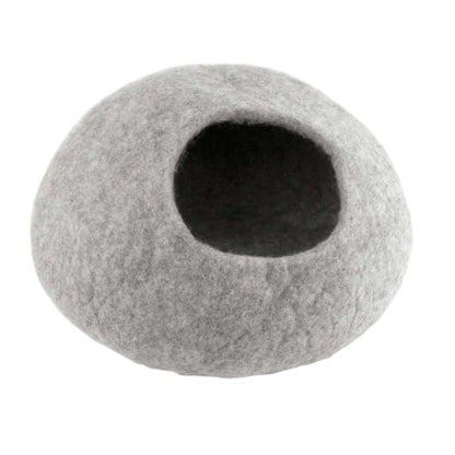 Architectural Organic Felt Cat Cave |  Merino Wool Cocoon