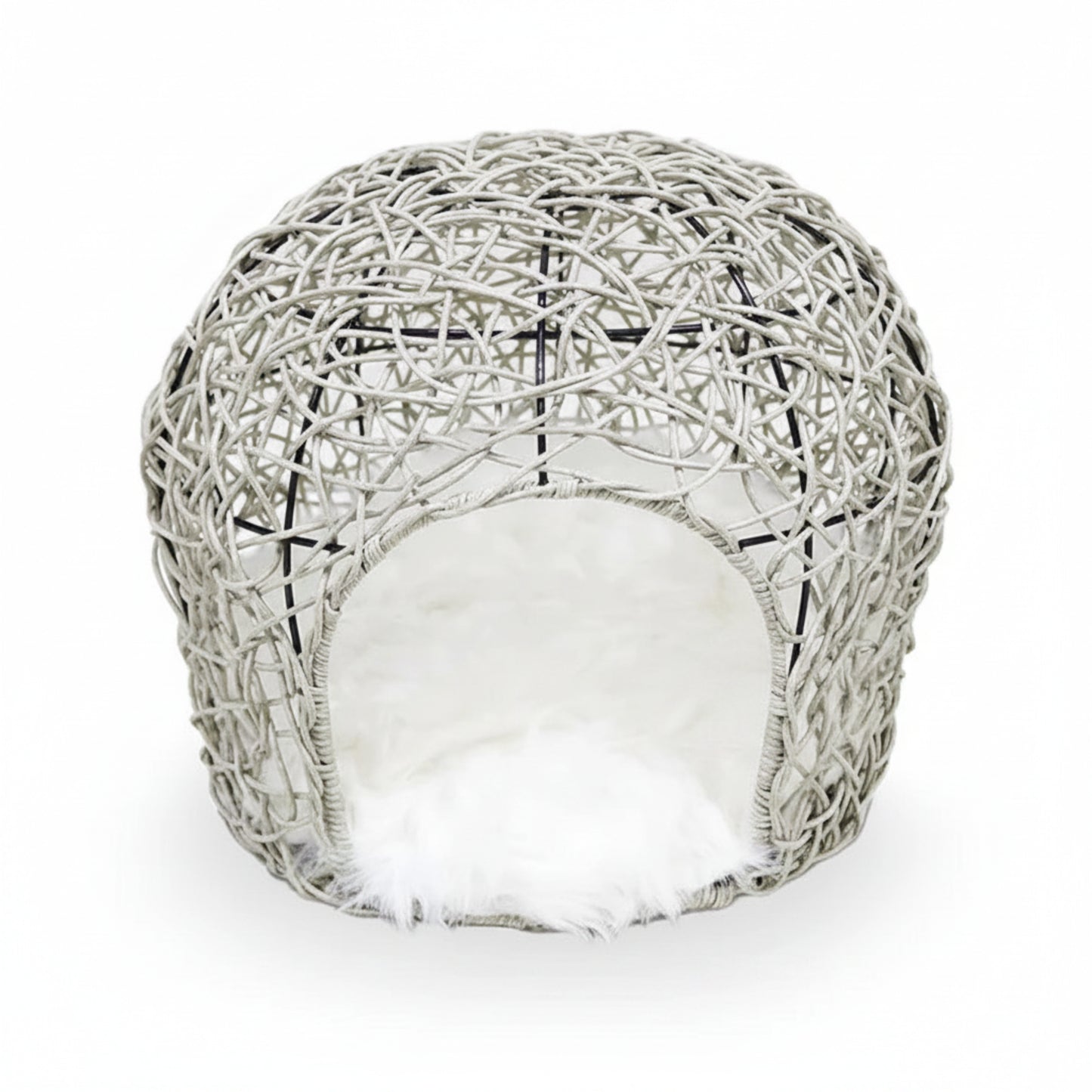 Architectural Felt Nesting Cave | Modern Circular Cat Bed