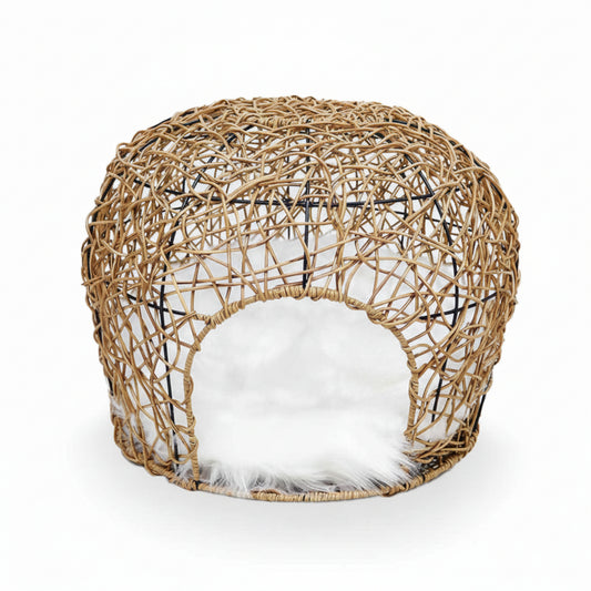 Architectural Felt Nesting Cave | Modern Circular Cat Bed