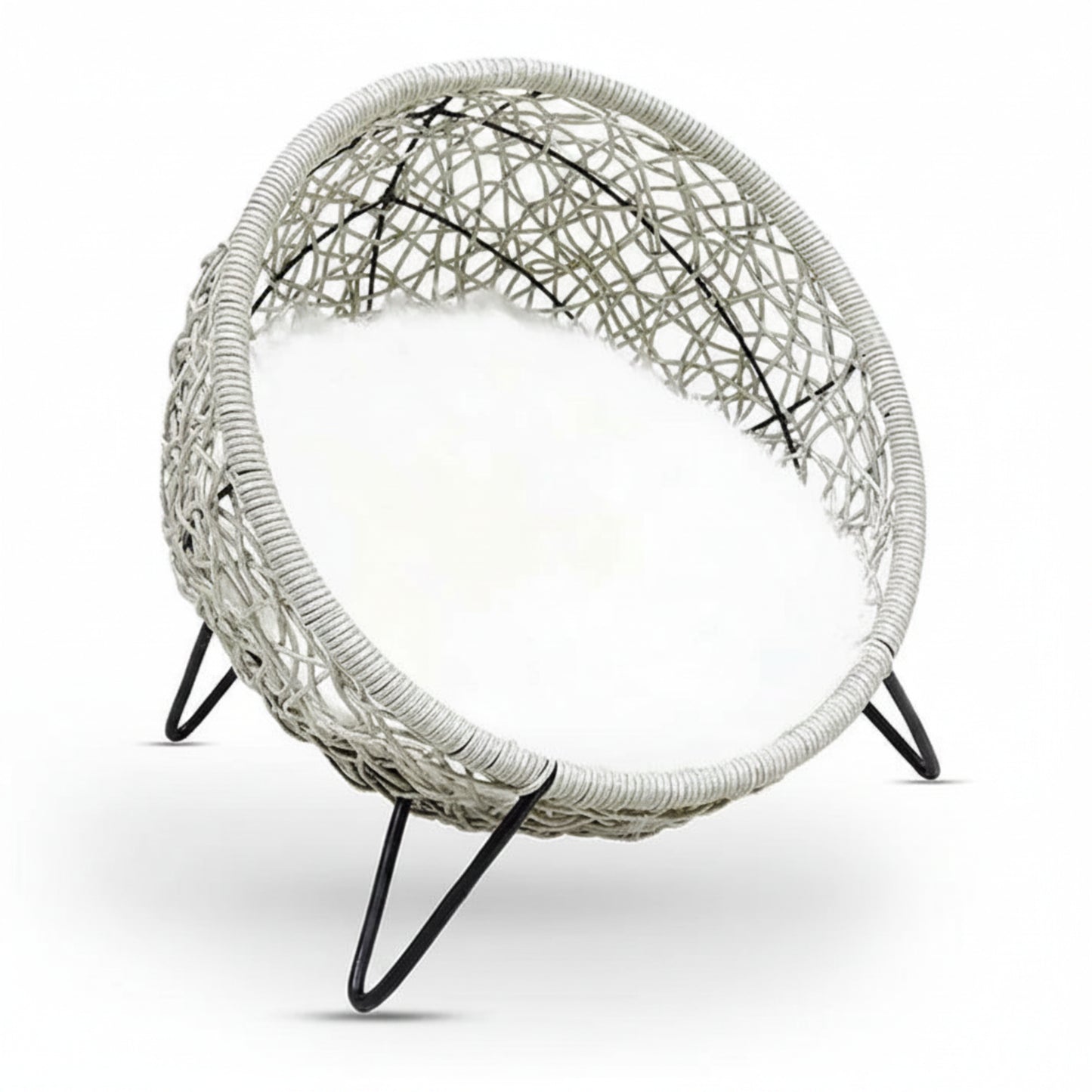 Architectural Felt Lounger | Modern Open-Top Nesting Cat Bed