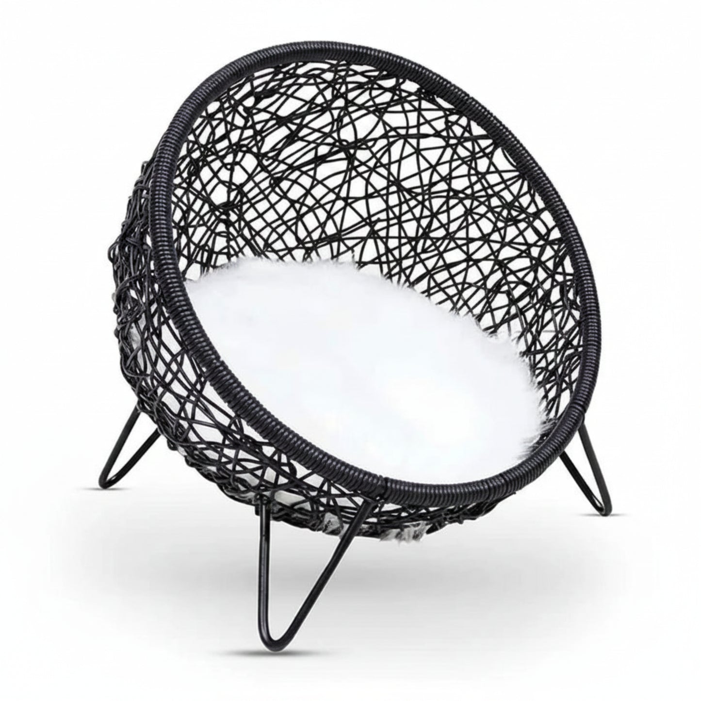 Architectural Felt Lounger | Modern Open-Top Nesting Cat Bed