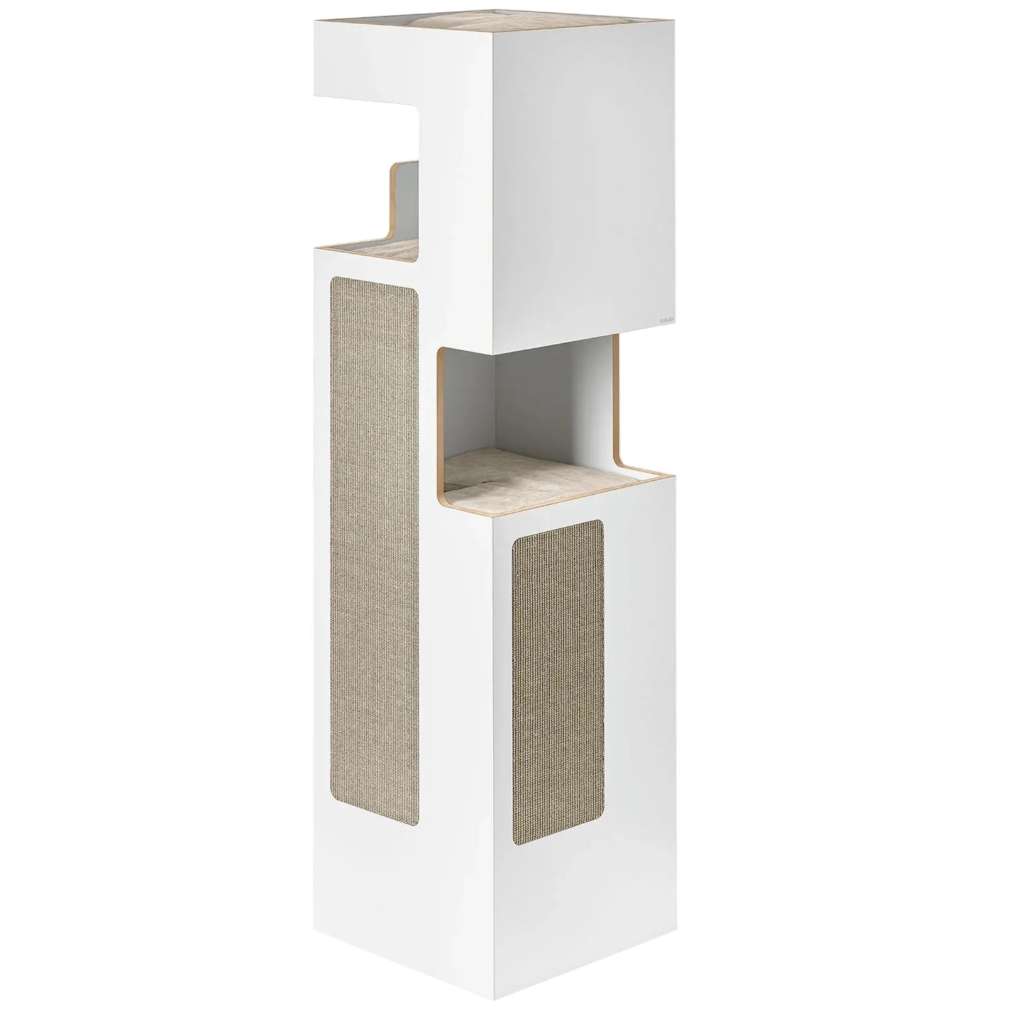 Architectural Cuboid Climbing Tower | Multi-Tier Anthracite Station