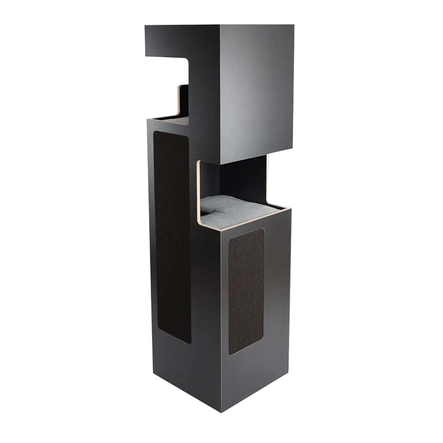 Architectural Cuboid Climbing Tower | Multi-Tier Anthracite Station