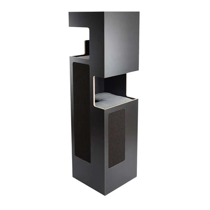 Architectural Cuboid Climbing Tower | Multi-Tier Anthracite Station