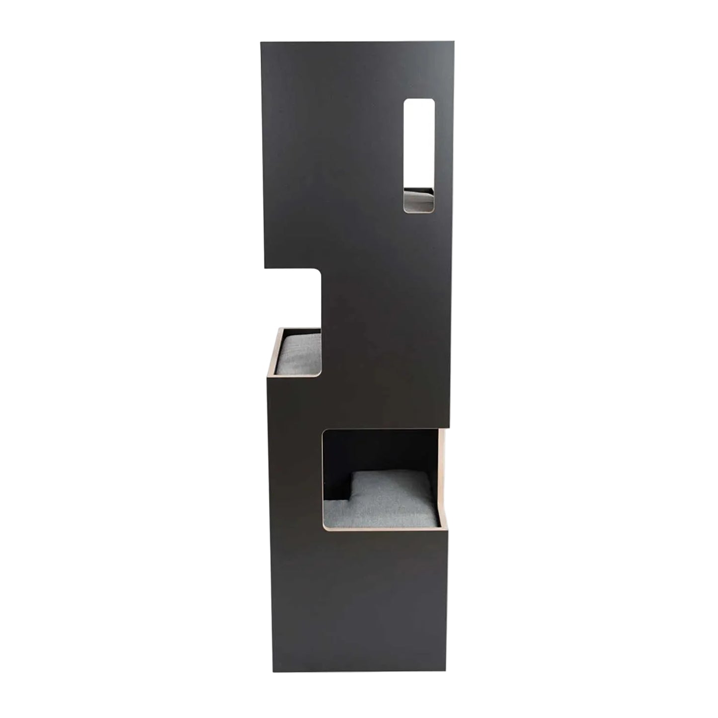 Architectural Cuboid Climbing Tower | Multi-Tier Anthracite Station