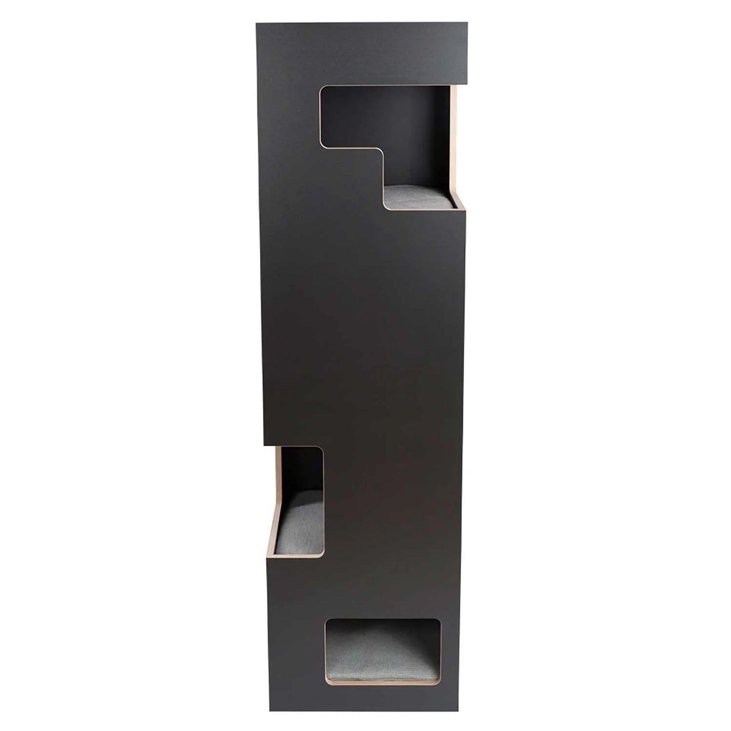 Architectural Cuboid Climbing Tower | Multi-Tier Anthracite Station