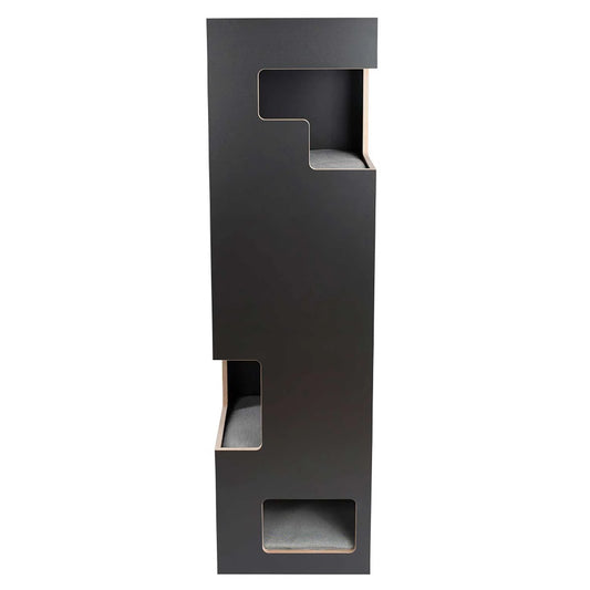 Architectural Cuboid Climbing Tower | Multi-Tier Anthracite Station