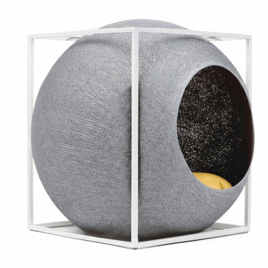 Architectural Geometric Cat Sphere | The Cube Scratching Den & Sanctuary