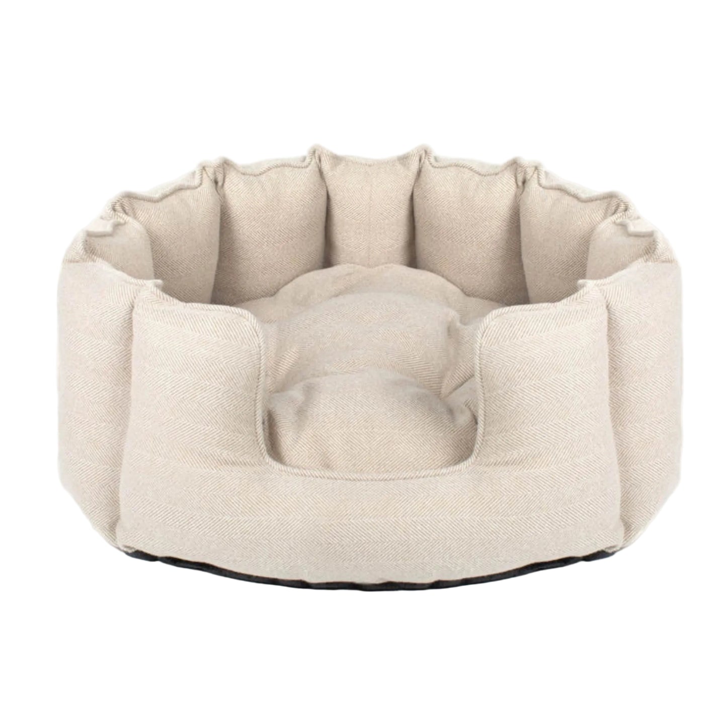 Architectural High-Wall Herringbone Lounge | Premium Tweed Cat Sanctuary
