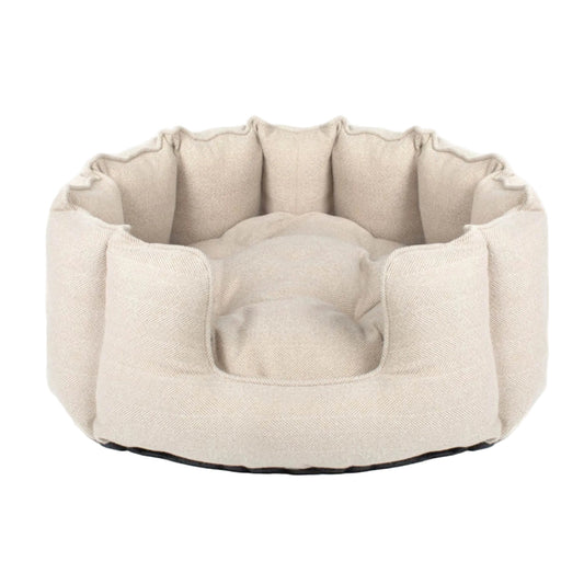Architectural High-Wall Herringbone Lounge | Premium Tweed Cat Sanctuary