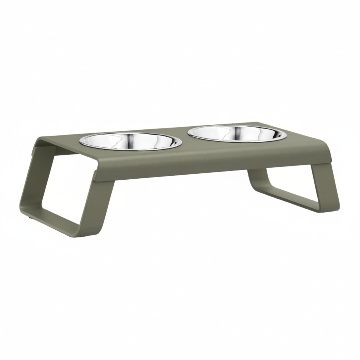 Architectural Elevated Cat Feeder | Ergonomic Double Feeding Station
