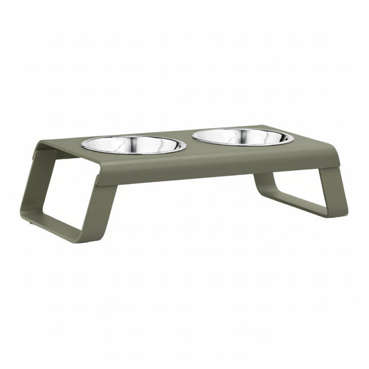 Architectural Elevated Cat Feeder | Ergonomic Double Feeding Station