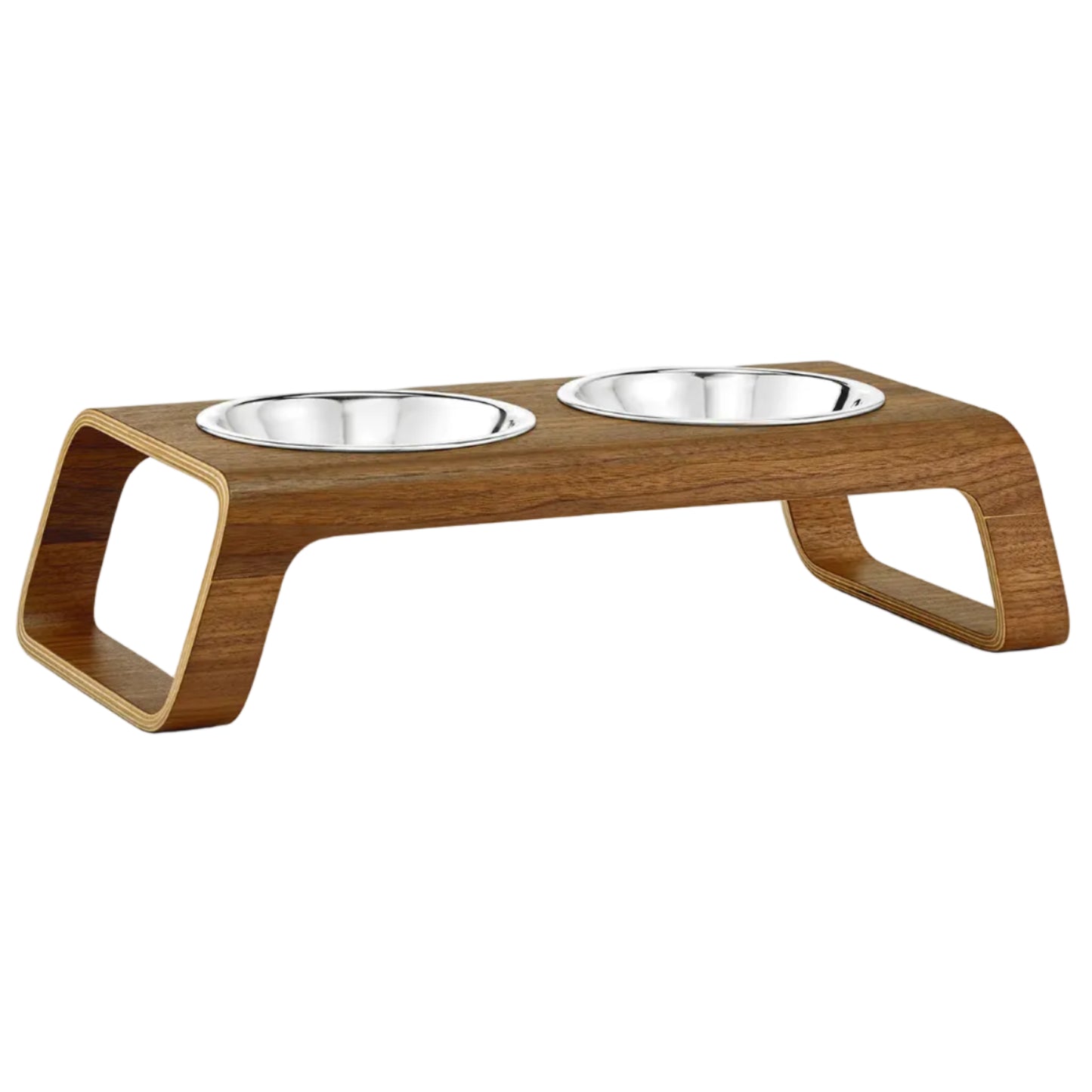 Architectural Elevated Cat Feeder | Ergonomic Double Feeding Station