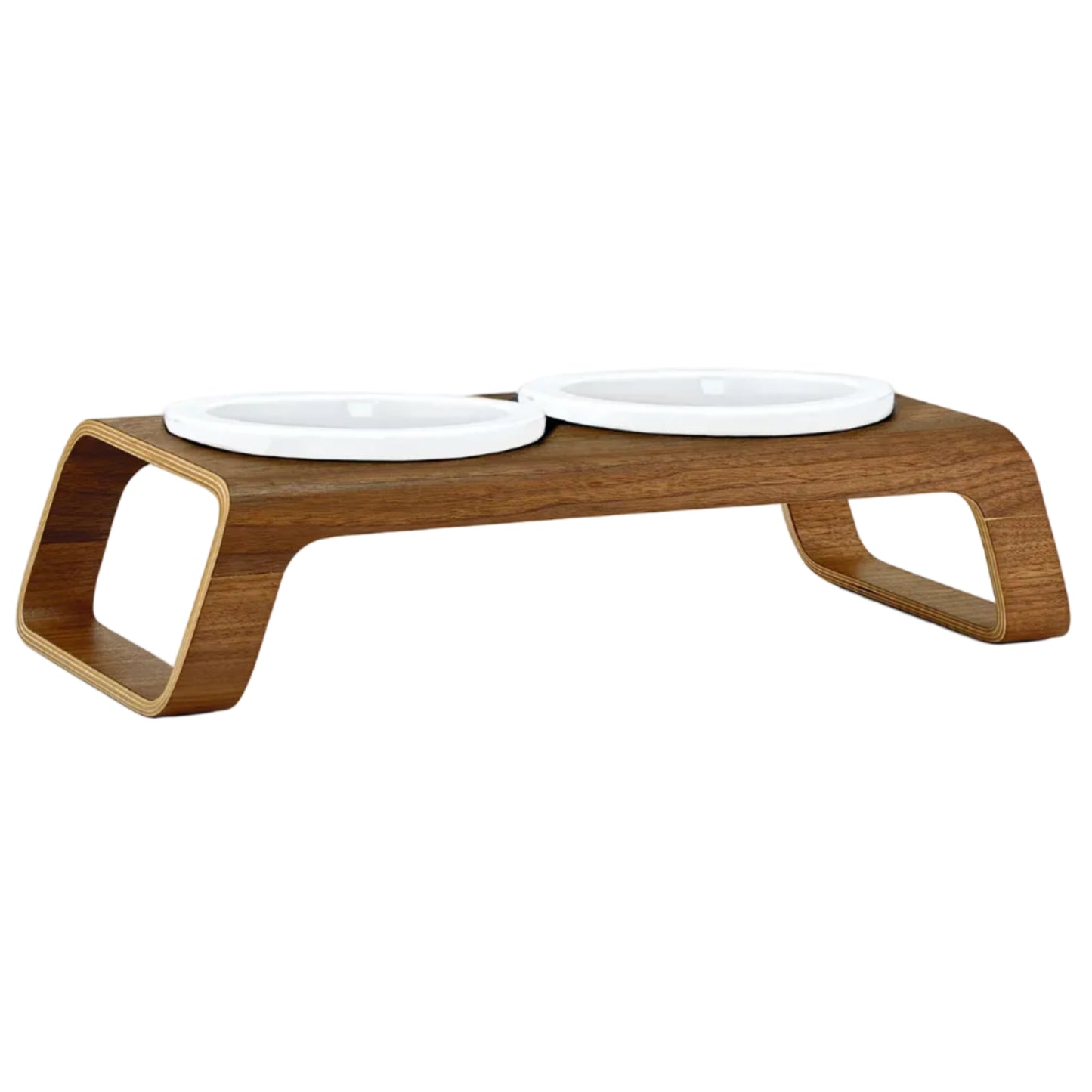 Architectural Elevated Cat Feeder | Ergonomic Double Feeding Station