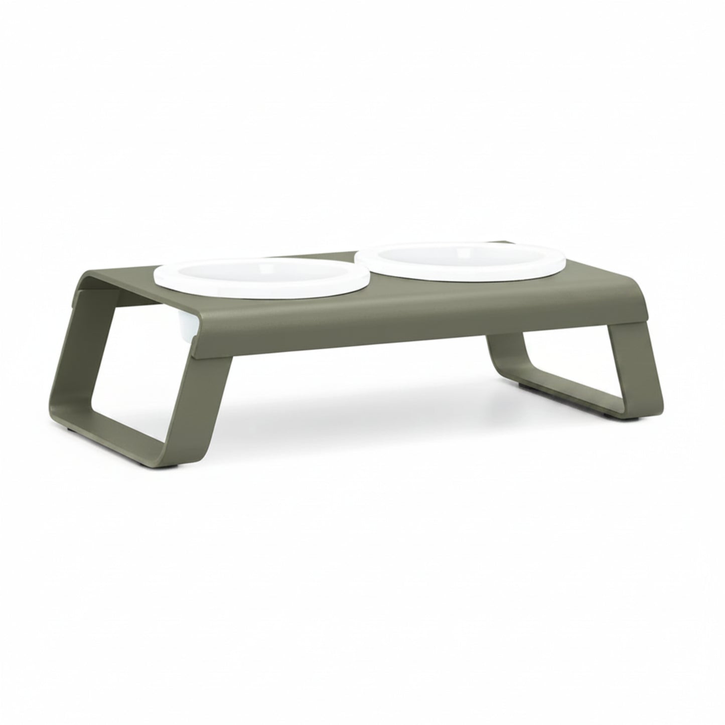 Architectural Elevated Cat Feeder | Ergonomic Double Feeding Station