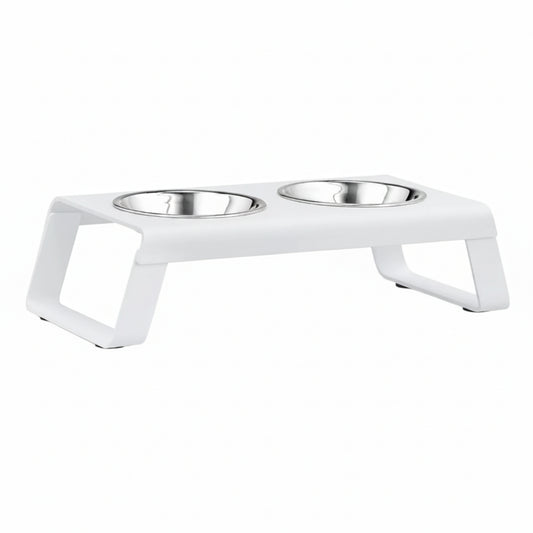 Architectural Elevated Cat Feeder | Ergonomic Double Feeding Station