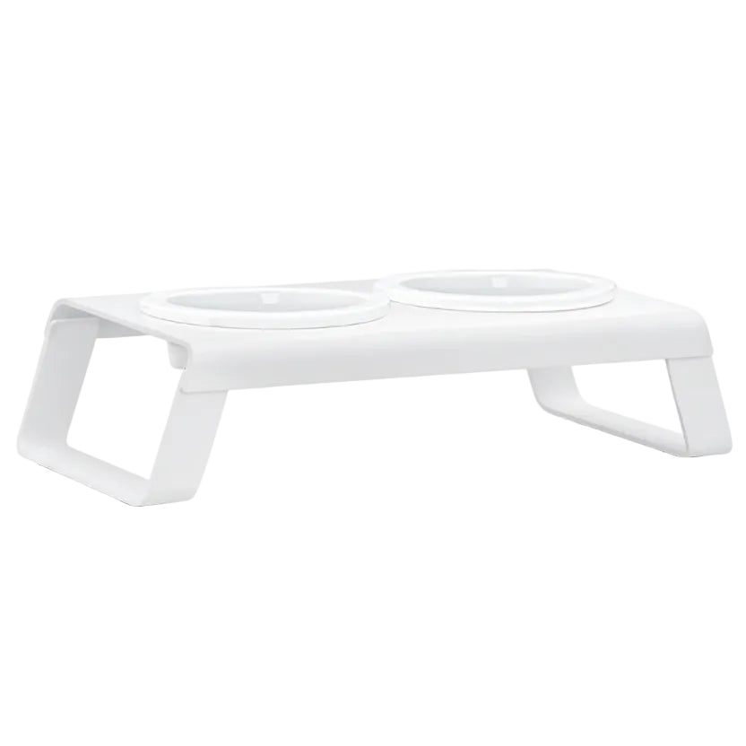 Architectural Elevated Cat Feeder | Ergonomic Double Feeding Station