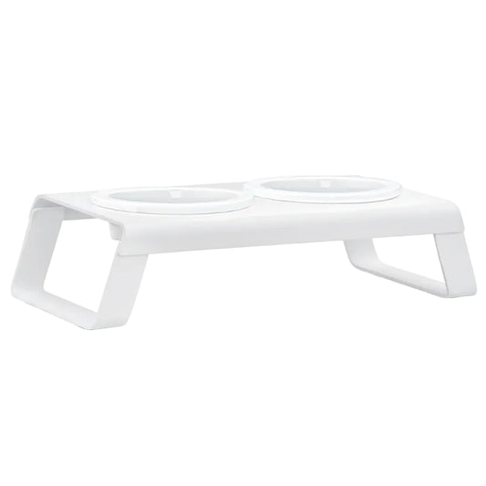 Architectural Elevated Cat Feeder | Ergonomic Double Feeding Station