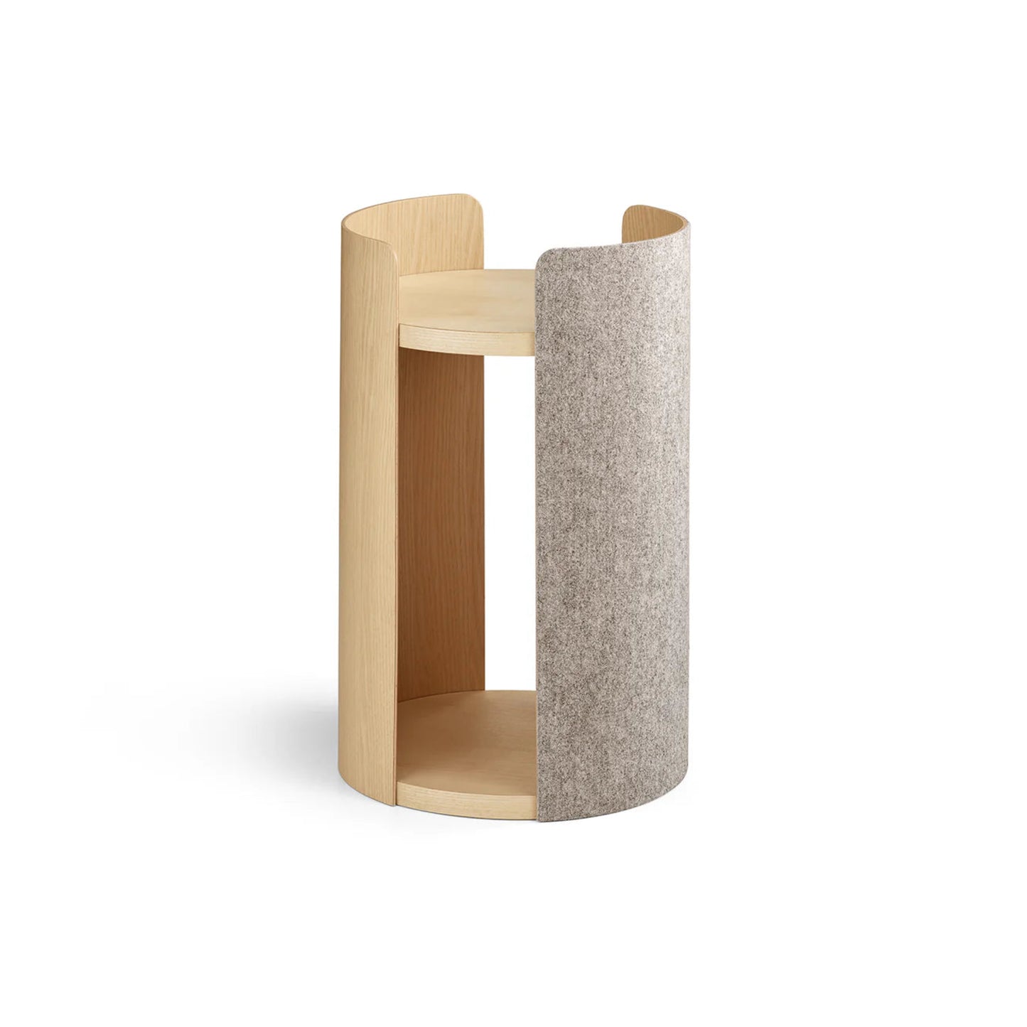 Architectural Oak Wood Scratching Tower | Dual-Level Cat Lounge