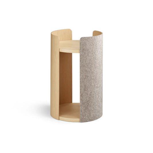 Architectural Oak Wood Scratching Tower | Dual-Level Cat Lounge