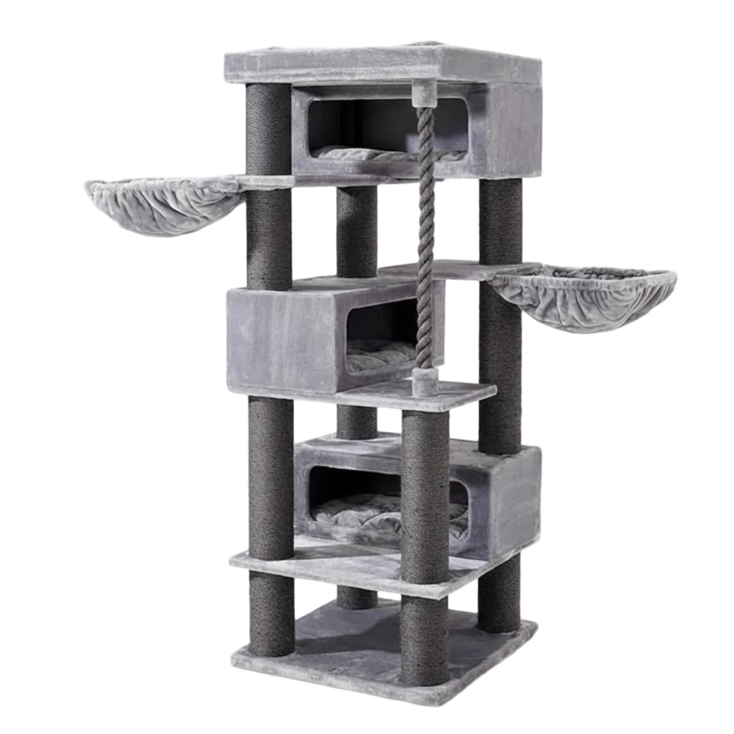 Architectural Grand Climbing Tower | 200cm Multi-Level Cat Activity Center