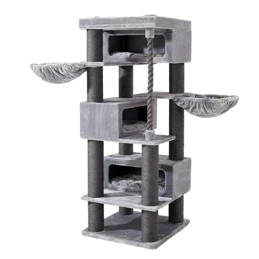 Architectural Grand Climbing Tower | 200cm Multi-Level Cat Activity Center