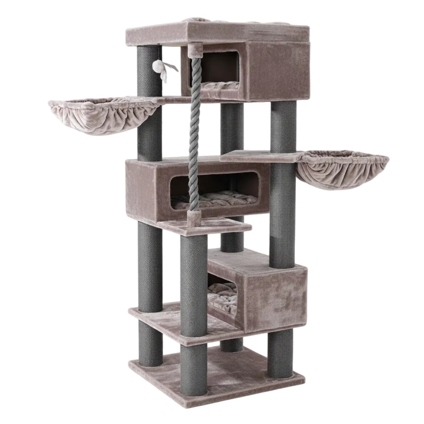 Architectural Grand Climbing Tower | 200cm Multi-Level Cat Activity Center