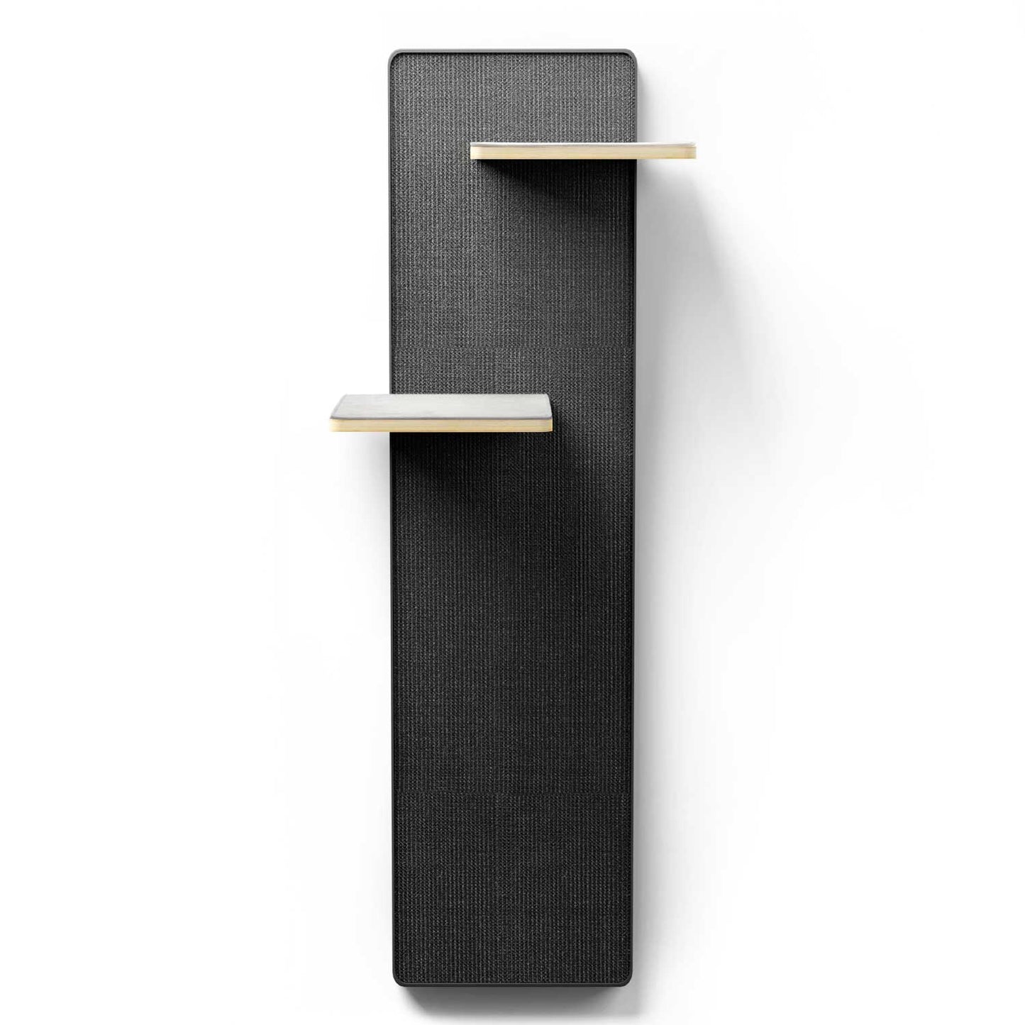 Wall-Mounted Vertical Scratching Station with Two Integrated Resting Platforms