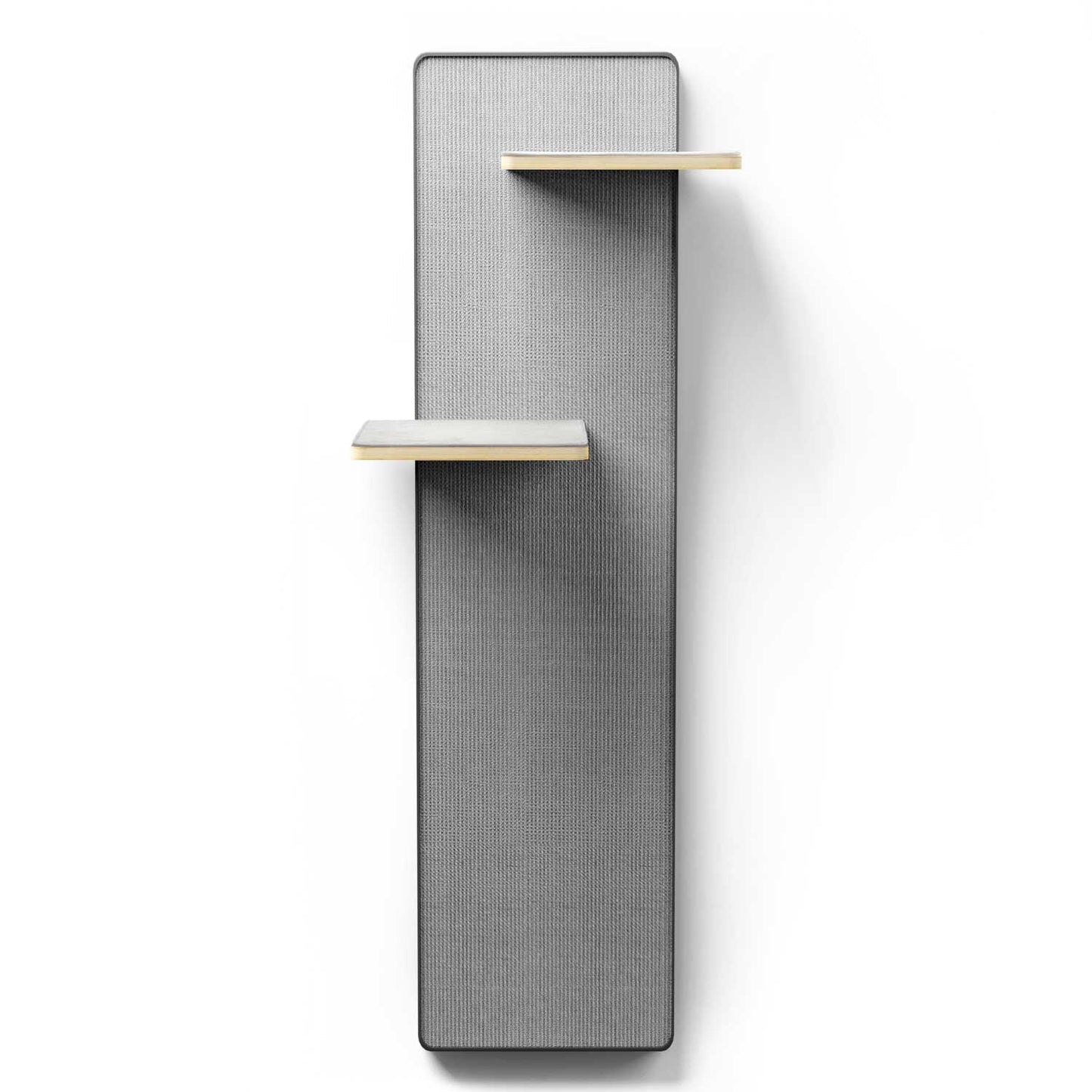 Wall-Mounted Vertical Scratching Station with Two Integrated Resting Platforms