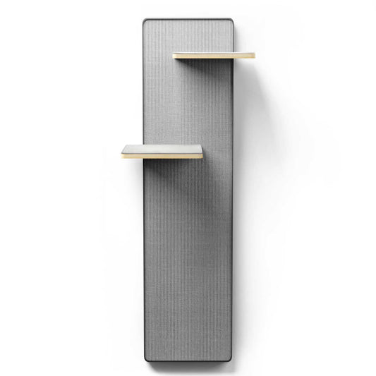 Wall-Mounted Vertical Scratching Station with Two Integrated Resting Platforms